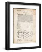 PP181- Vintage Parchment Tennis Net Patent Poster-Cole Borders-Framed Giclee Print