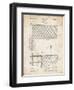 PP181- Vintage Parchment Tennis Net Patent Poster-Cole Borders-Framed Giclee Print