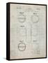 PP182- Antique Grid Parchment Tennis Ball 1932 Patent Poster-Cole Borders-Framed Stretched Canvas