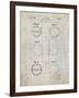 PP182- Antique Grid Parchment Tennis Ball 1932 Patent Poster-Cole Borders-Framed Giclee Print