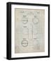 PP182- Antique Grid Parchment Tennis Ball 1932 Patent Poster-Cole Borders-Framed Giclee Print