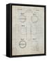 PP182- Antique Grid Parchment Tennis Ball 1932 Patent Poster-Cole Borders-Framed Stretched Canvas