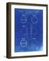 PP182- Faded Blueprint Tennis Ball 1932 Patent Poster-Cole Borders-Framed Giclee Print