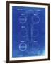 PP182- Faded Blueprint Tennis Ball 1932 Patent Poster-Cole Borders-Framed Giclee Print