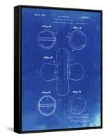 PP182- Faded Blueprint Tennis Ball 1932 Patent Poster-Cole Borders-Framed Stretched Canvas