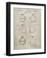 PP182- Sandstone Tennis Ball 1932 Patent Poster-Cole Borders-Framed Giclee Print