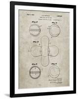 PP182- Sandstone Tennis Ball 1932 Patent Poster-Cole Borders-Framed Giclee Print