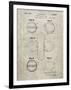 PP182- Sandstone Tennis Ball 1932 Patent Poster-Cole Borders-Framed Giclee Print