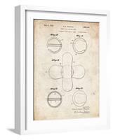 PP182- Vintage Parchment Tennis Ball 1932 Patent Poster-Cole Borders-Framed Giclee Print