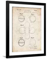 PP182- Vintage Parchment Tennis Ball 1932 Patent Poster-Cole Borders-Framed Giclee Print