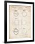 PP182- Vintage Parchment Tennis Ball 1932 Patent Poster-Cole Borders-Framed Giclee Print