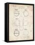 PP182- Vintage Parchment Tennis Ball 1932 Patent Poster-Cole Borders-Framed Stretched Canvas