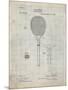 PP183- Antique Grid Parchment Tennis Racket 1892 Patent Poster-Cole Borders-Mounted Giclee Print