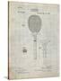 PP183- Antique Grid Parchment Tennis Racket 1892 Patent Poster-Cole Borders-Stretched Canvas
