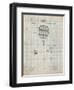 PP183- Antique Grid Parchment Tennis Racket 1892 Patent Poster-Cole Borders-Framed Premium Giclee Print