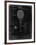 PP183- Black Grunge Tennis Racket 1892 Patent Poster-Cole Borders-Framed Giclee Print