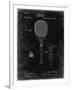 PP183- Black Grunge Tennis Racket 1892 Patent Poster-Cole Borders-Framed Giclee Print
