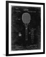 PP183- Black Grunge Tennis Racket 1892 Patent Poster-Cole Borders-Framed Giclee Print