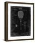 PP183- Black Grunge Tennis Racket 1892 Patent Poster-Cole Borders-Framed Giclee Print