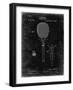 PP183- Black Grunge Tennis Racket 1892 Patent Poster-Cole Borders-Framed Giclee Print