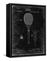 PP183- Black Grunge Tennis Racket 1892 Patent Poster-Cole Borders-Framed Stretched Canvas