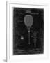 PP183- Black Grunge Tennis Racket 1892 Patent Poster-Cole Borders-Framed Giclee Print