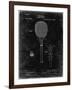 PP183- Black Grunge Tennis Racket 1892 Patent Poster-Cole Borders-Framed Giclee Print