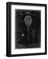 PP183- Black Grunge Tennis Racket 1892 Patent Poster-Cole Borders-Framed Premium Giclee Print