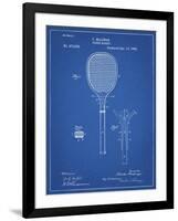 PP183- Blueprint Tennis Racket 1892 Patent Poster-Cole Borders-Framed Giclee Print