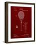 PP183- Burgundy Tennis Racket 1892 Patent Poster-Cole Borders-Framed Giclee Print