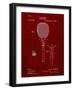 PP183- Burgundy Tennis Racket 1892 Patent Poster-Cole Borders-Framed Giclee Print