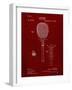 PP183- Burgundy Tennis Racket 1892 Patent Poster-Cole Borders-Framed Giclee Print