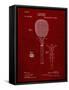 PP183- Burgundy Tennis Racket 1892 Patent Poster-Cole Borders-Framed Stretched Canvas