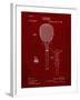 PP183- Burgundy Tennis Racket 1892 Patent Poster-Cole Borders-Framed Giclee Print