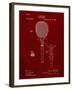 PP183- Burgundy Tennis Racket 1892 Patent Poster-Cole Borders-Framed Giclee Print