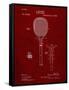PP183- Burgundy Tennis Racket 1892 Patent Poster-Cole Borders-Framed Stretched Canvas