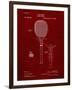 PP183- Burgundy Tennis Racket 1892 Patent Poster-Cole Borders-Framed Giclee Print