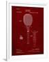 PP183- Burgundy Tennis Racket 1892 Patent Poster-Cole Borders-Framed Giclee Print