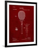 PP183- Burgundy Tennis Racket 1892 Patent Poster-Cole Borders-Framed Giclee Print