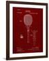 PP183- Burgundy Tennis Racket 1892 Patent Poster-Cole Borders-Framed Giclee Print