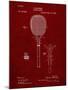 PP183- Burgundy Tennis Racket 1892 Patent Poster-Cole Borders-Mounted Giclee Print