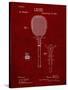 PP183- Burgundy Tennis Racket 1892 Patent Poster-Cole Borders-Stretched Canvas