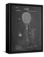 PP183- Chalkboard Tennis Racket 1892 Patent Poster-Cole Borders-Framed Stretched Canvas