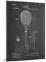 PP183- Chalkboard Tennis Racket 1892 Patent Poster-Cole Borders-Mounted Giclee Print