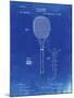 PP183- Faded Blueprint Tennis Racket 1892 Patent Poster-Cole Borders-Mounted Giclee Print