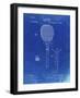 PP183- Faded Blueprint Tennis Racket 1892 Patent Poster-Cole Borders-Framed Giclee Print