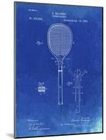 PP183- Faded Blueprint Tennis Racket 1892 Patent Poster-Cole Borders-Mounted Giclee Print