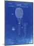 PP183- Faded Blueprint Tennis Racket 1892 Patent Poster-Cole Borders-Mounted Giclee Print