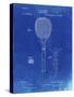 PP183- Faded Blueprint Tennis Racket 1892 Patent Poster-Cole Borders-Stretched Canvas