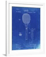PP183- Faded Blueprint Tennis Racket 1892 Patent Poster-Cole Borders-Framed Giclee Print